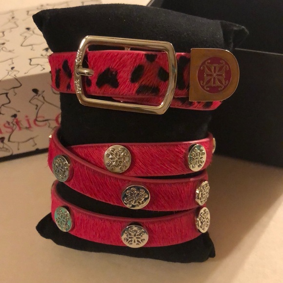 Hot Pink Rustic Cuff Set - Picture 1 of 5